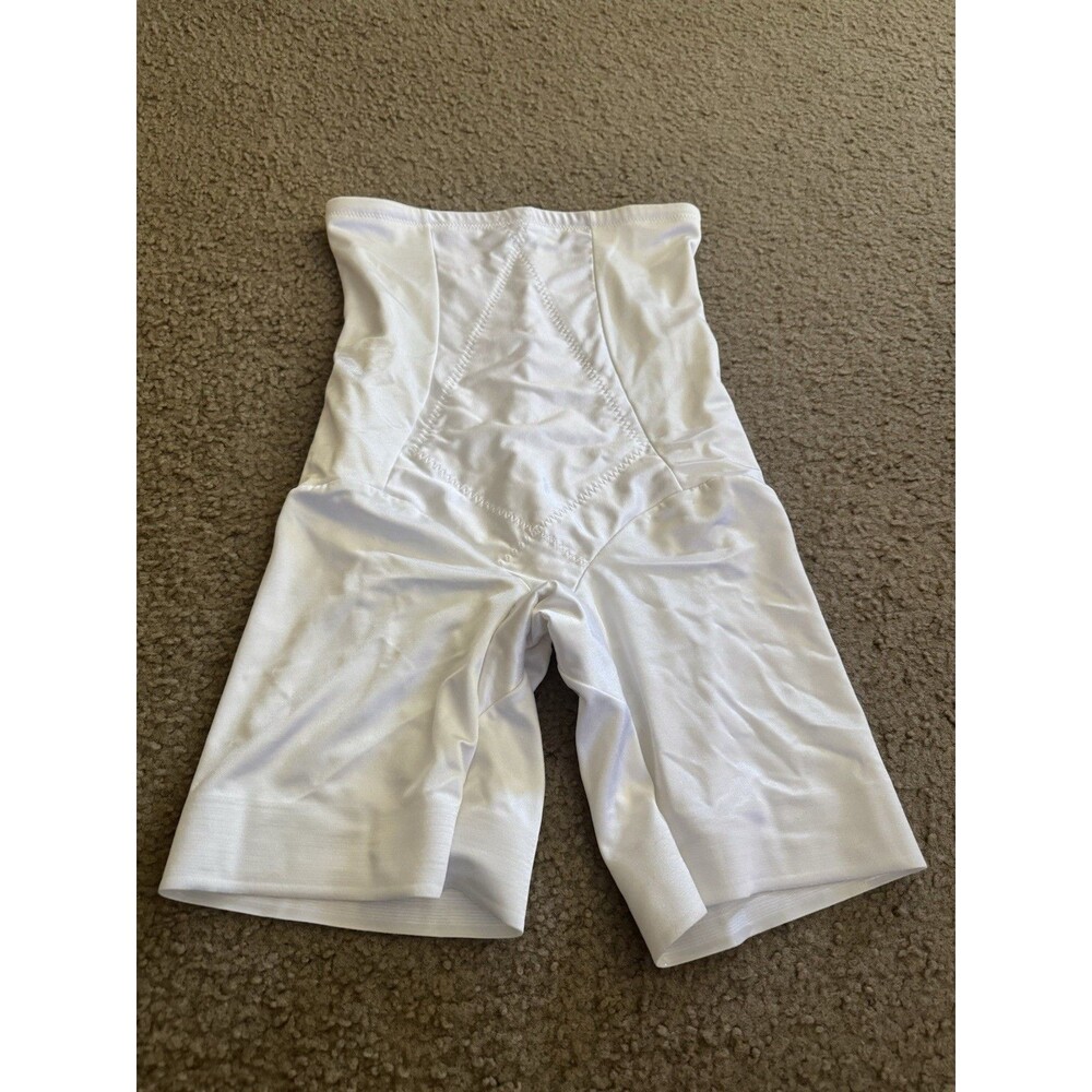 Cupid ShapeWear White Nylon Spandex High Waist Long Leg Size XL - Picture 2 of 6